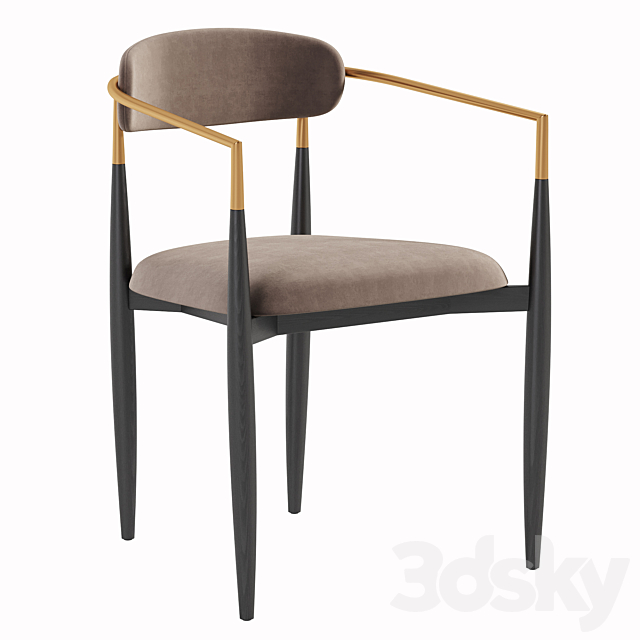 Jagger Dining Arm Chair 3ds Max - thumbnail 2