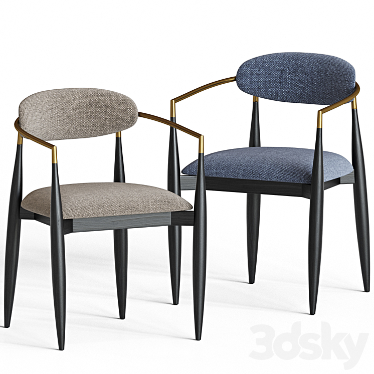 Jagger Dining Chair 3DS Max Model - thumbnail 1