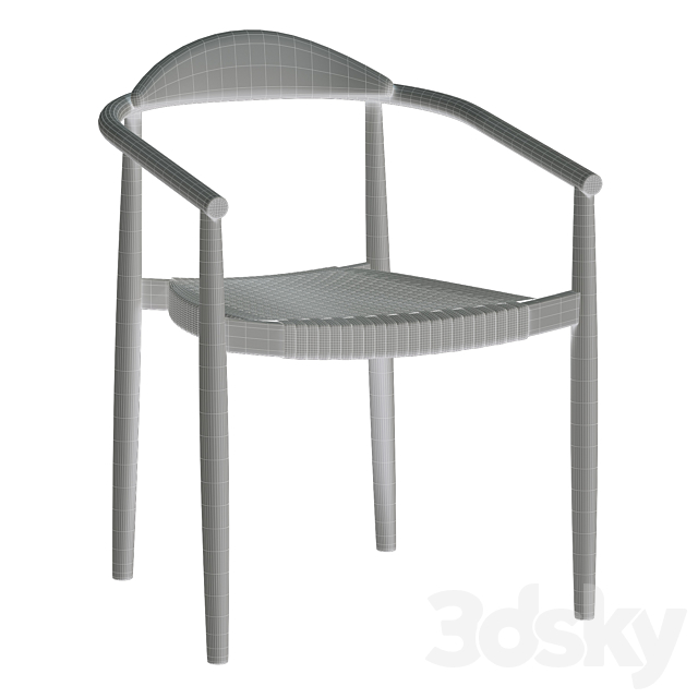 Janice dining chair 3DS Max Model - thumbnail 4