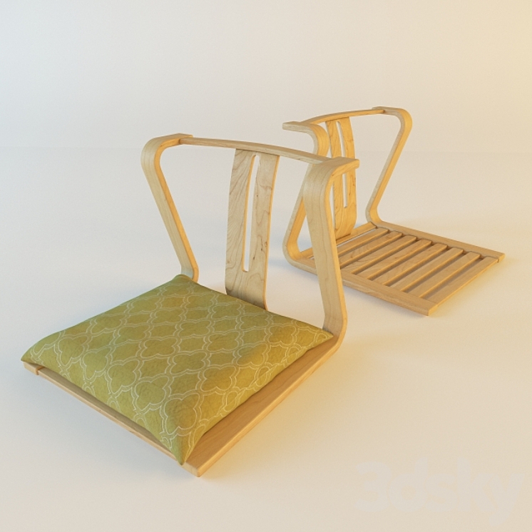 Japanese Chair Hara design 3DS Max Model - thumbnail 1