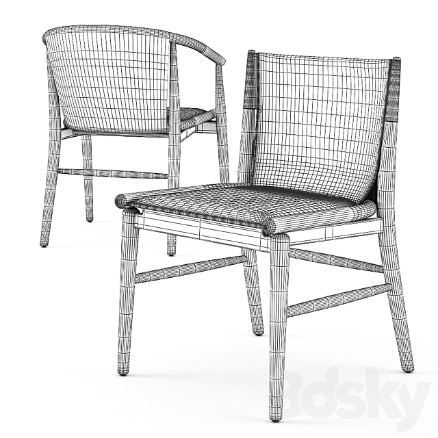 JENS CHAIRS b & b italia 3DS Max Model - thumbnail 5