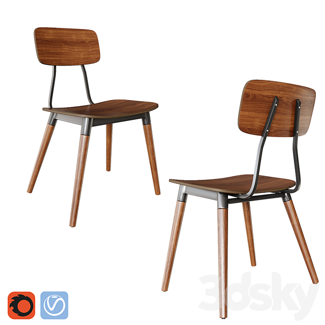 Jeremie Dining Chair 3ds Max - thumbnail 1