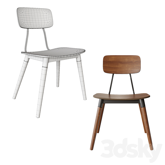 Jeremie Dining Chair 3ds Max - thumbnail 2