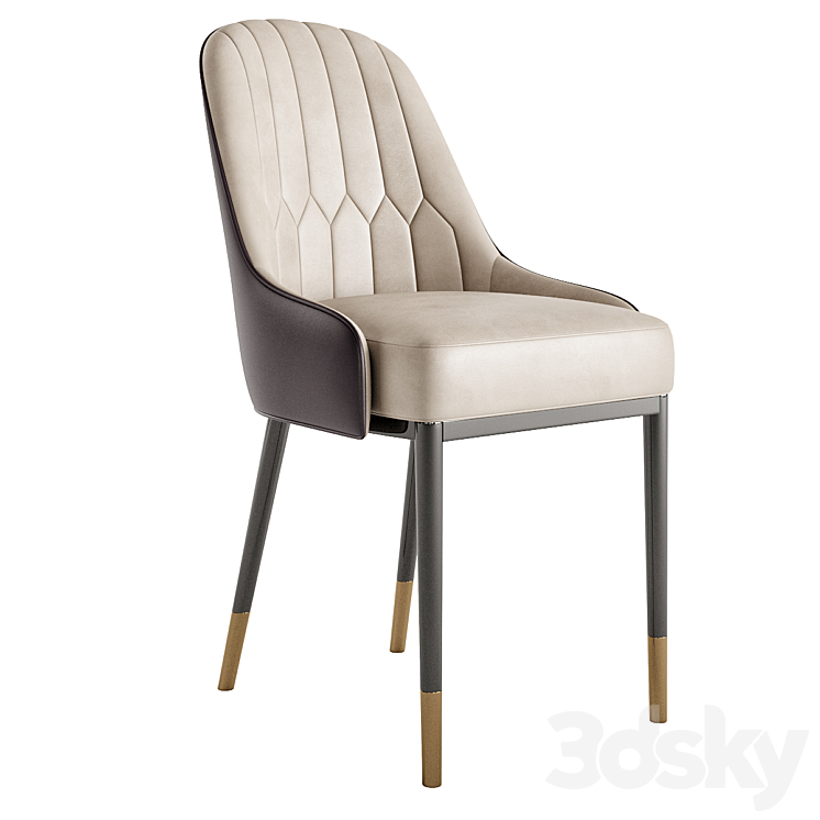 JFIA65A Modern Comfortable Dining Chair 3DS Max Model - thumbnail 1