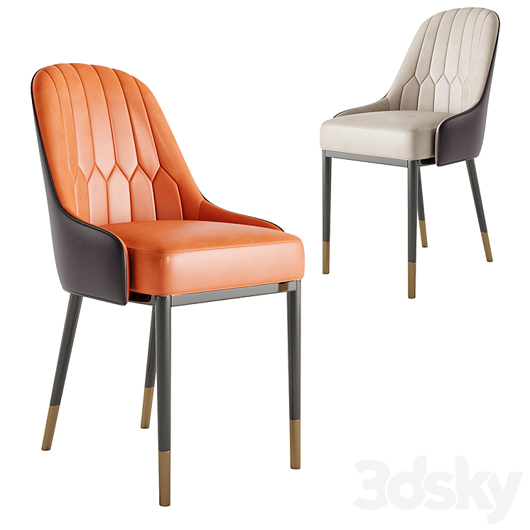 JFIA65A Modern Comfortable Dining Chair 3DS Max Model - thumbnail 2