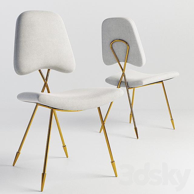 Jonathan Adler Maxime Dining Chair 3DS Max Model - thumbnail 1