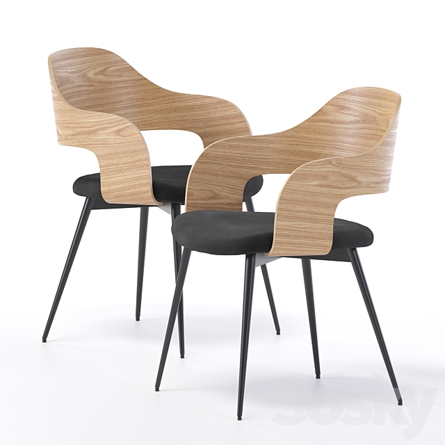 Jysk Hvidovre Chair 3DS Max Model - thumbnail 2