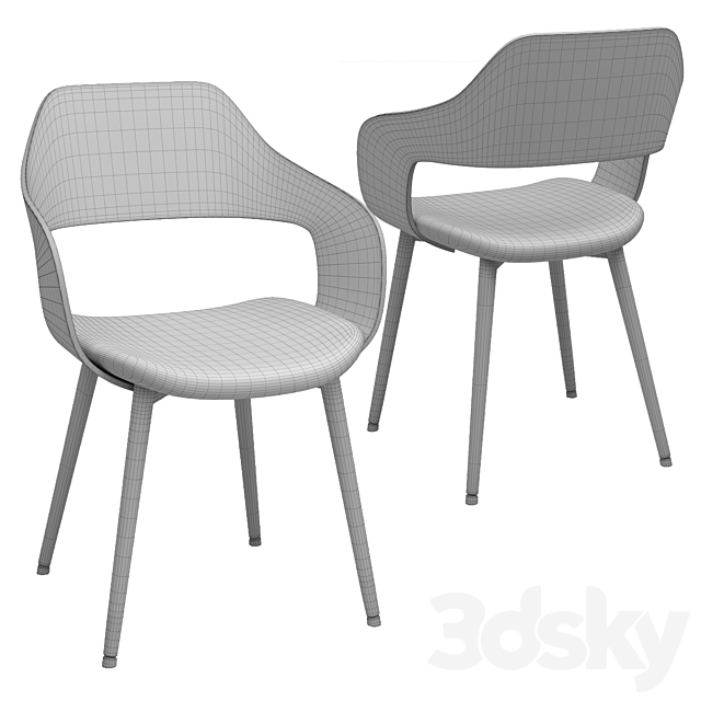 Jysk Hvidovre Chair 3DS Max Model - thumbnail 4