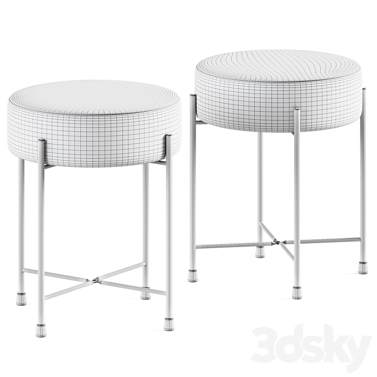 JYSK Stool Padborg \/ Pouf 3DS Max Model - thumbnail 2