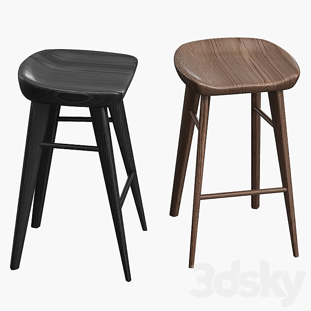 Kami bar stool 3DS Max Model - thumbnail 3