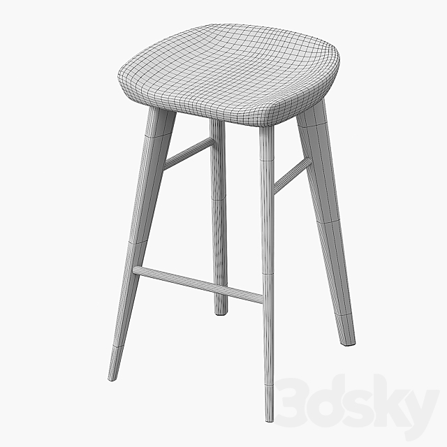 Kami bar stool 3DS Max Model - thumbnail 5