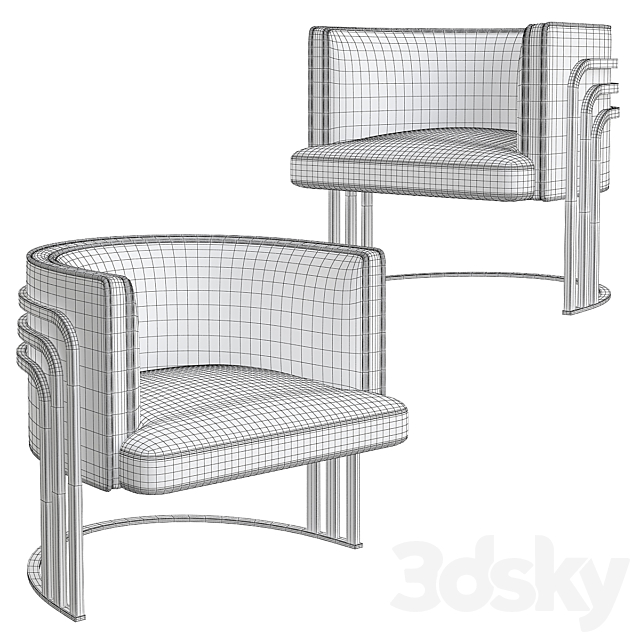 Kara lounge chair 3DSMax File - thumbnail 2