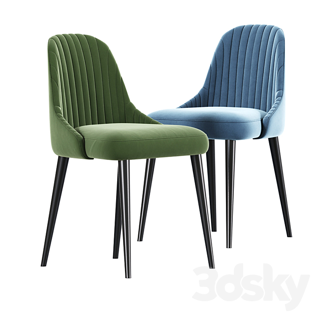 Karina Bar Stool And Chair 02 3DSMax File - thumbnail 2