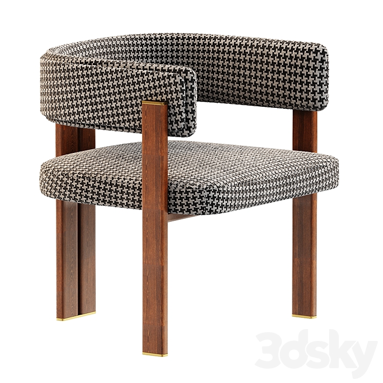 Karl dining chair 3DS Max Model - thumbnail 3