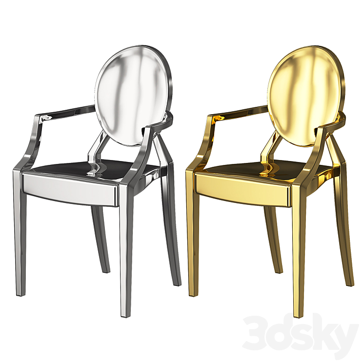 Kartell ghost chair 3DS Max Model - thumbnail 2