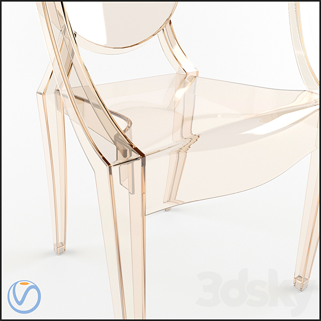 Kartell Louis Ghost Chair 3DSMax File - thumbnail 2