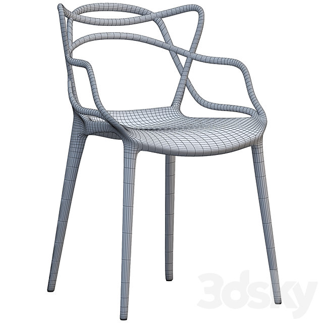 Kartell Masters chair 3ds Max - thumbnail 3