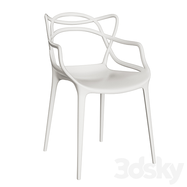 Kartell masters chair 3DS Max Model - thumbnail 3