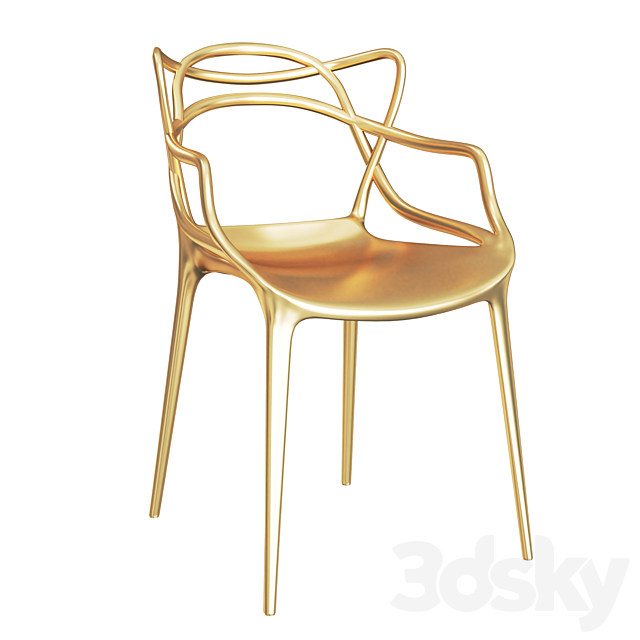 Kartell masters chair 3DS Max Model - thumbnail 4