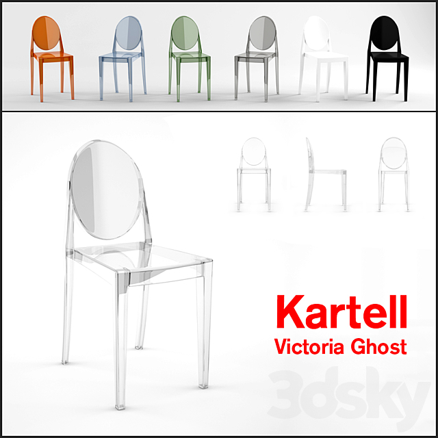 Kartell Victoria Ghost Chair 3DS Max Model - thumbnail 1