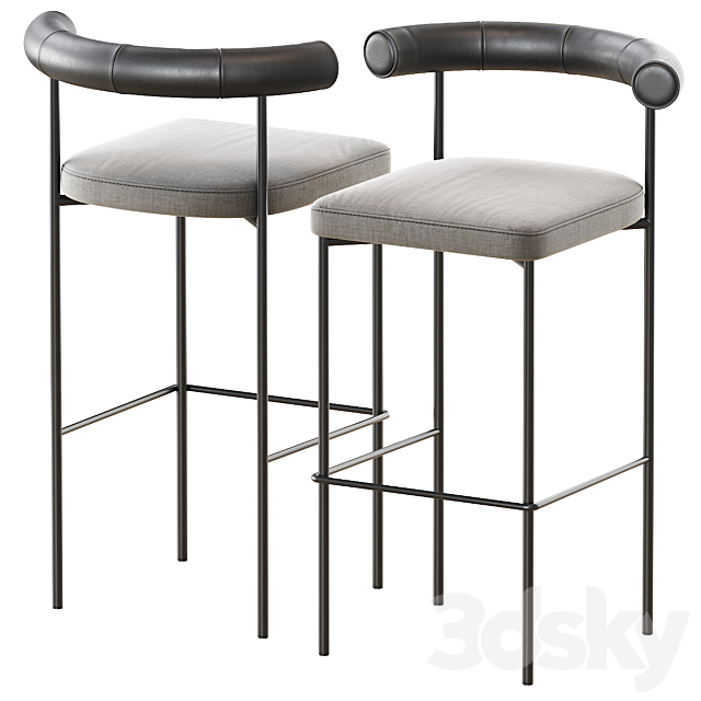 Kashmir Bar Stool by Resident 3DSMax File - thumbnail 1