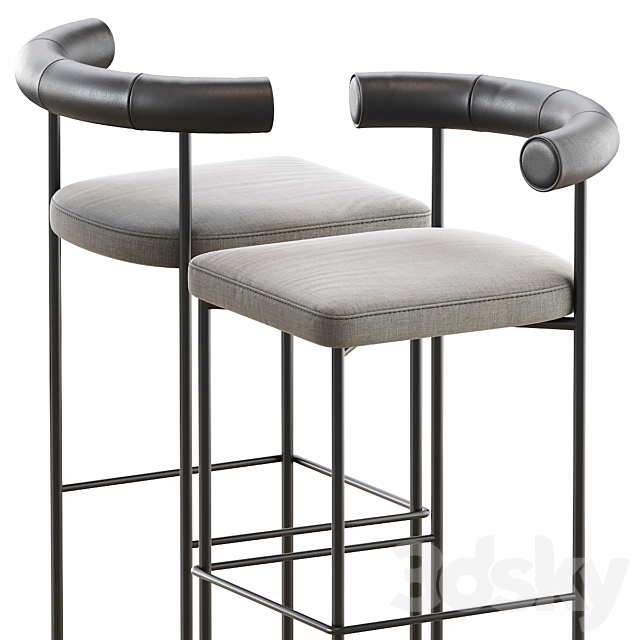 Kashmir Bar Stool by Resident 3DSMax File - thumbnail 2