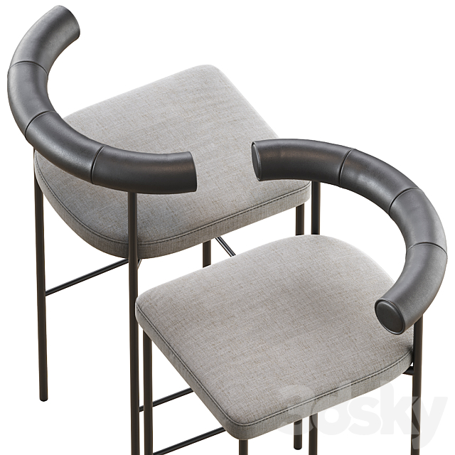 Kashmir Bar Stool by Resident 3DSMax File - thumbnail 3