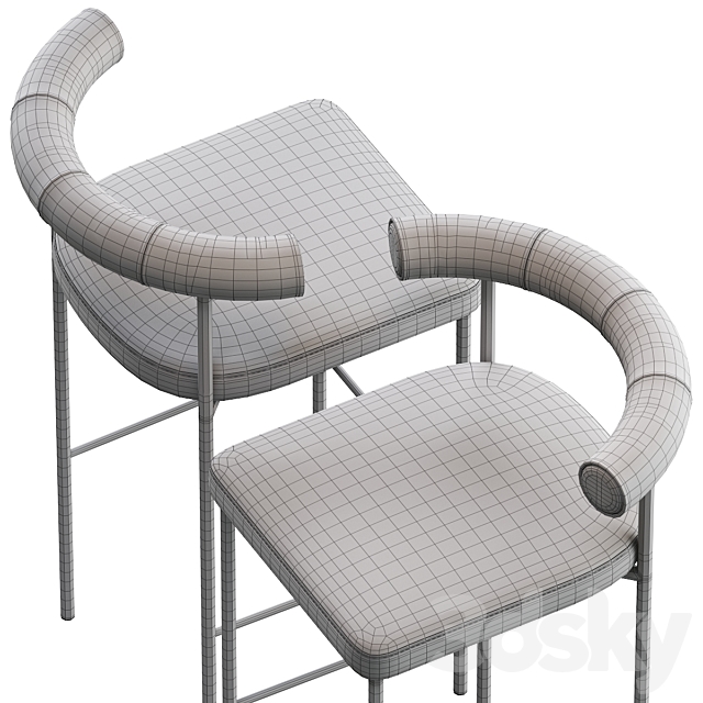 Kashmir Bar Stool by Resident 3DSMax File - thumbnail 4