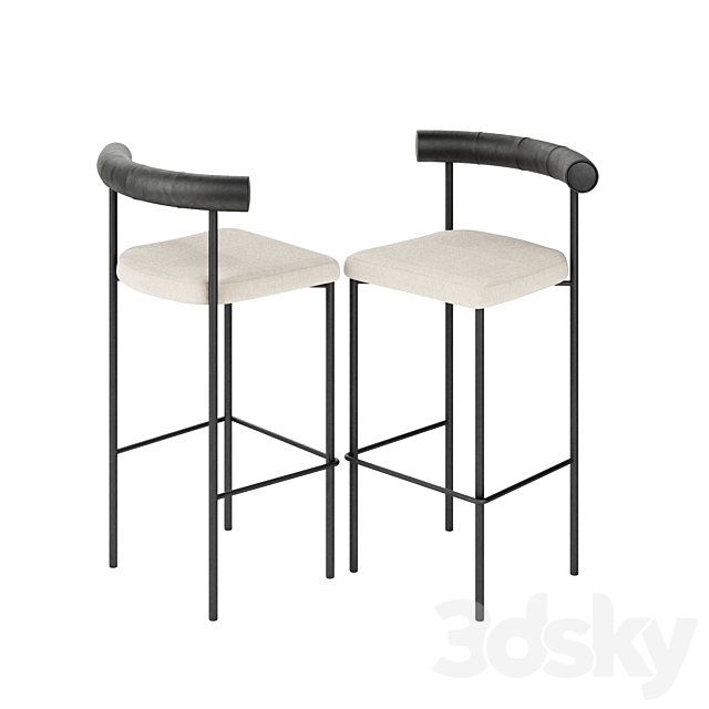 Kashmir Barstool Simon James Resident 3DSMax File - thumbnail 3