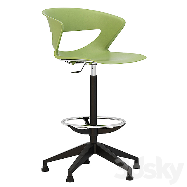 Kastel kicca bar stool 5 3DS Max Model - thumbnail 1