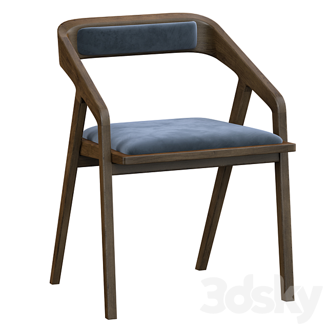 Katakana Dining chair 3DS Max Model - thumbnail 1