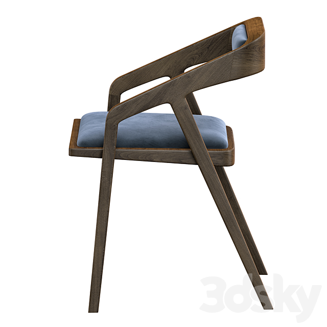 Katakana Dining chair 3DS Max Model - thumbnail 4