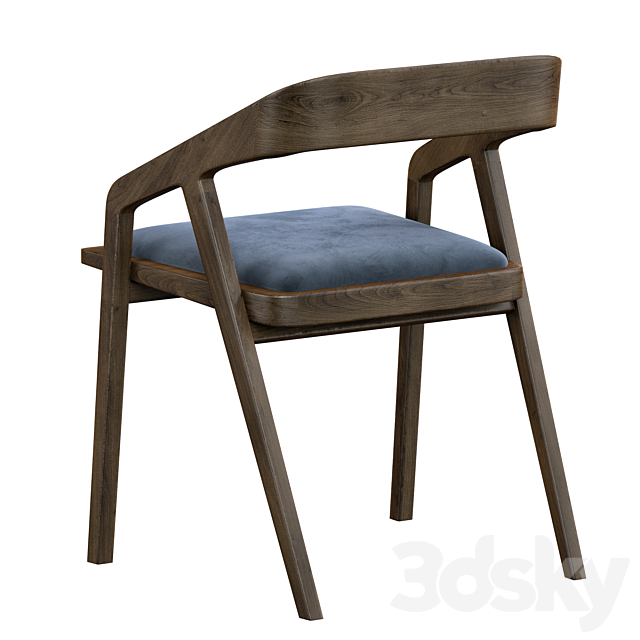 Katakana Dining chair 3DS Max Model - thumbnail 5