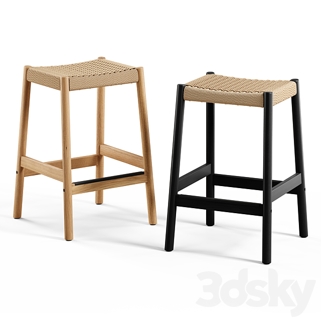 Kave Home – Yalia stool 3ds Max - thumbnail 2