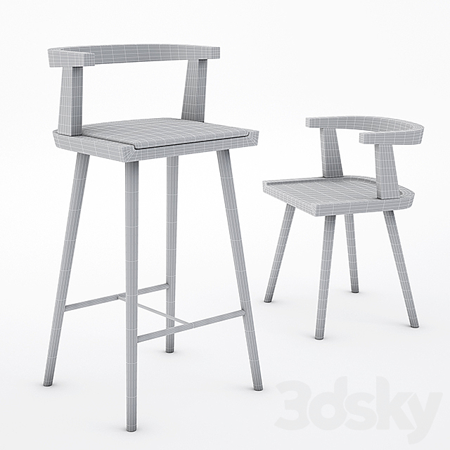 Kbh Fumed Oak Chair 3DS Max Model - thumbnail 3