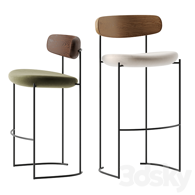 Keel barstools by Potocco 3DSMax File - thumbnail 1