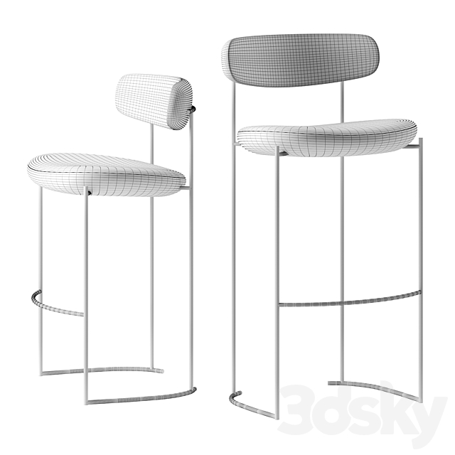 Keel barstools by Potocco 3DSMax File - thumbnail 2