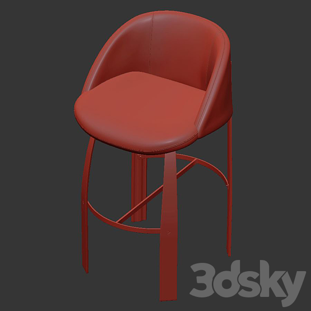 Kelly wearstler cine barstool 3DSMax File - thumbnail 2