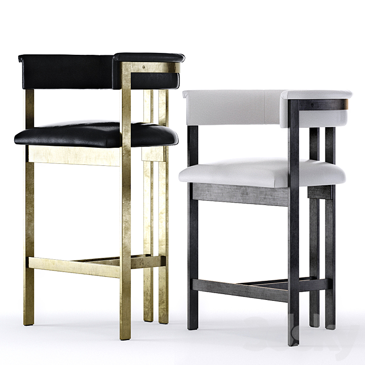 Kelly Wearstler Elliot Bar and Counter Stools 3DS Max - thumbnail 1