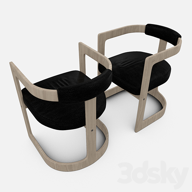 Kelly Wearstler Zuma Dining Chair 3ds Max - thumbnail 2