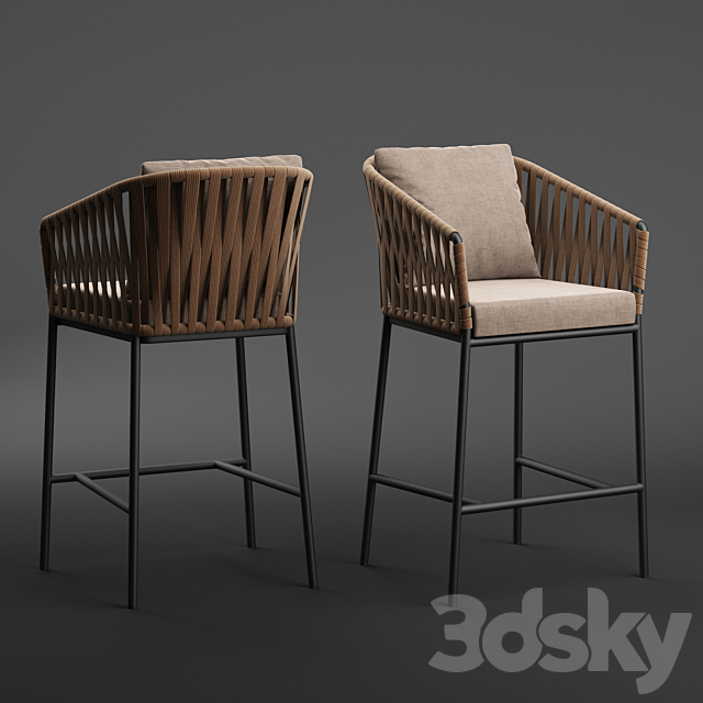 Kettal Bitta Barstool 3DSMax File - thumbnail 2