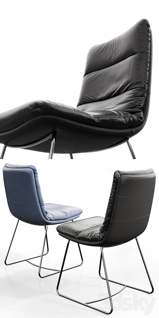 KFF Arva chair with skids 3DSMax File - thumbnail 2