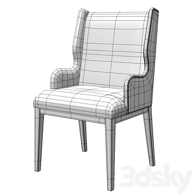 Kingsley Dining Armchair 3DSMax File - thumbnail 3