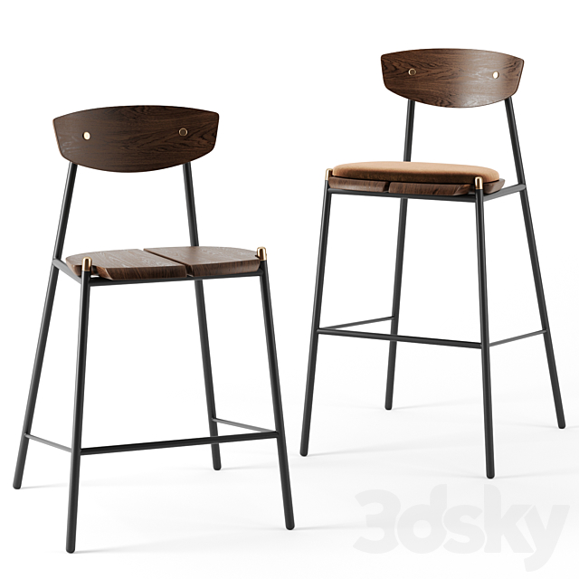 Kink bar stools by District Eight 3DSMax File - thumbnail 1