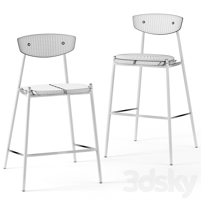 Kink bar stools by District Eight 3DSMax File - thumbnail 2