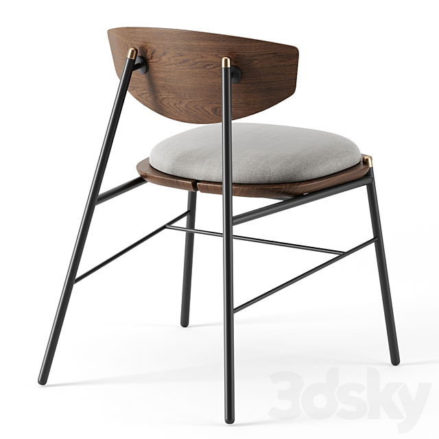 Kink dining chair by District Eight 3DS Max Model - thumbnail 2