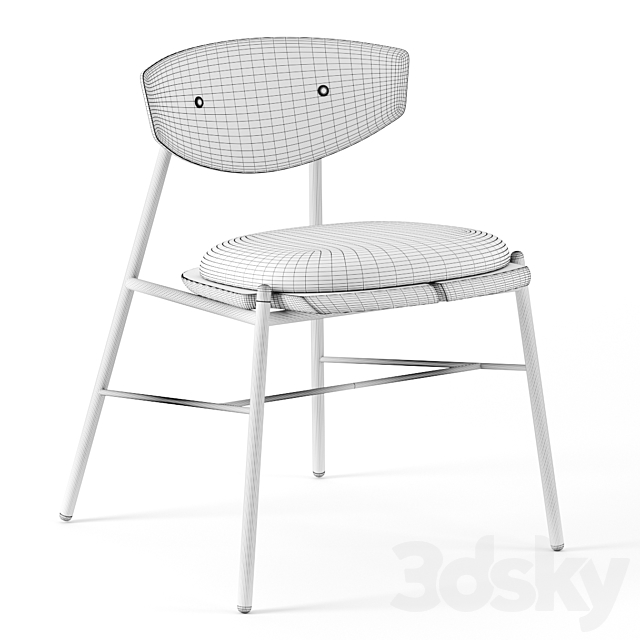 Kink dining chair by District Eight 3DS Max Model - thumbnail 3