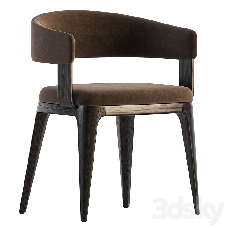 KIRK dining chair 3DS Max Model - thumbnail 2