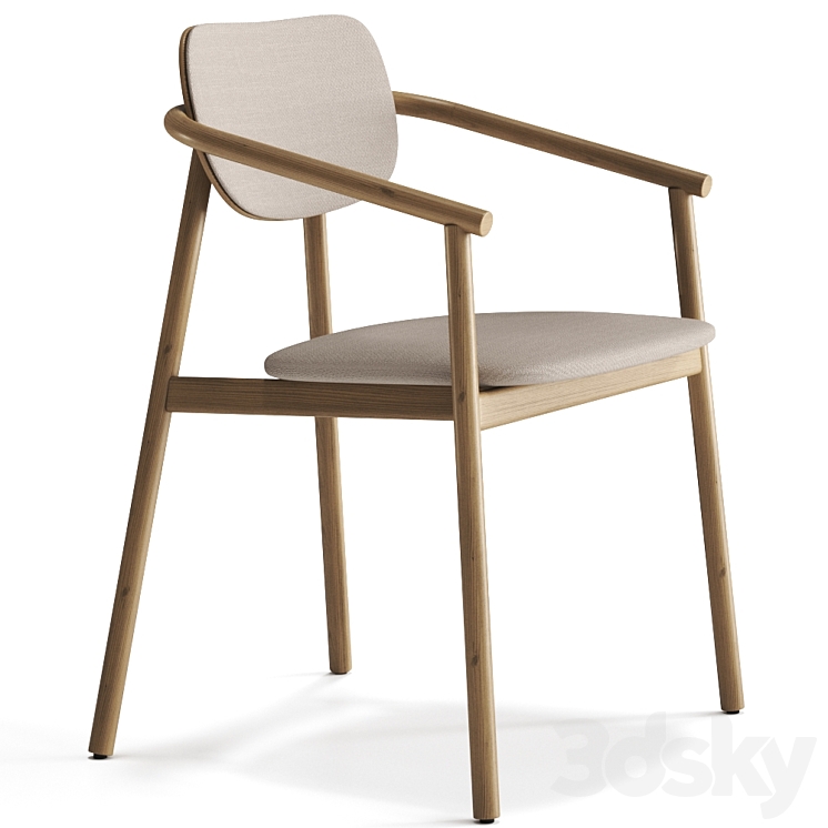 Klara Chair with armrests by Moroso 3DS Max Model - thumbnail 3