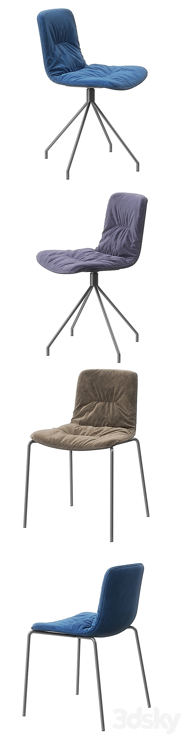 Klip chairs by viccarbe 3ds Max - thumbnail 2